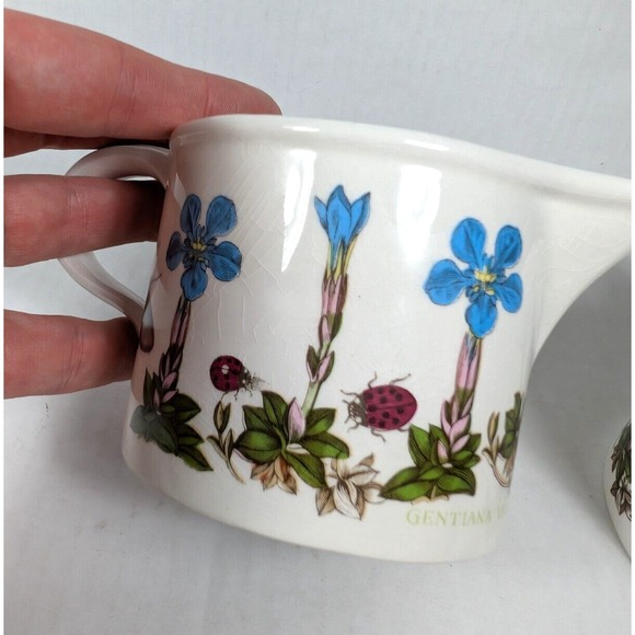 The Botanic Garden Creamer Set Portmeirion Spring Gentian‎ READ Small & Medium - Picture 11 of 13